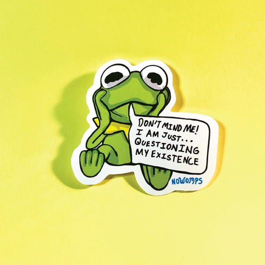 Being Green: Existential Kermit The Frog  Sticker