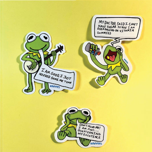 Being Green: 3-count Kermit Sticker Pack